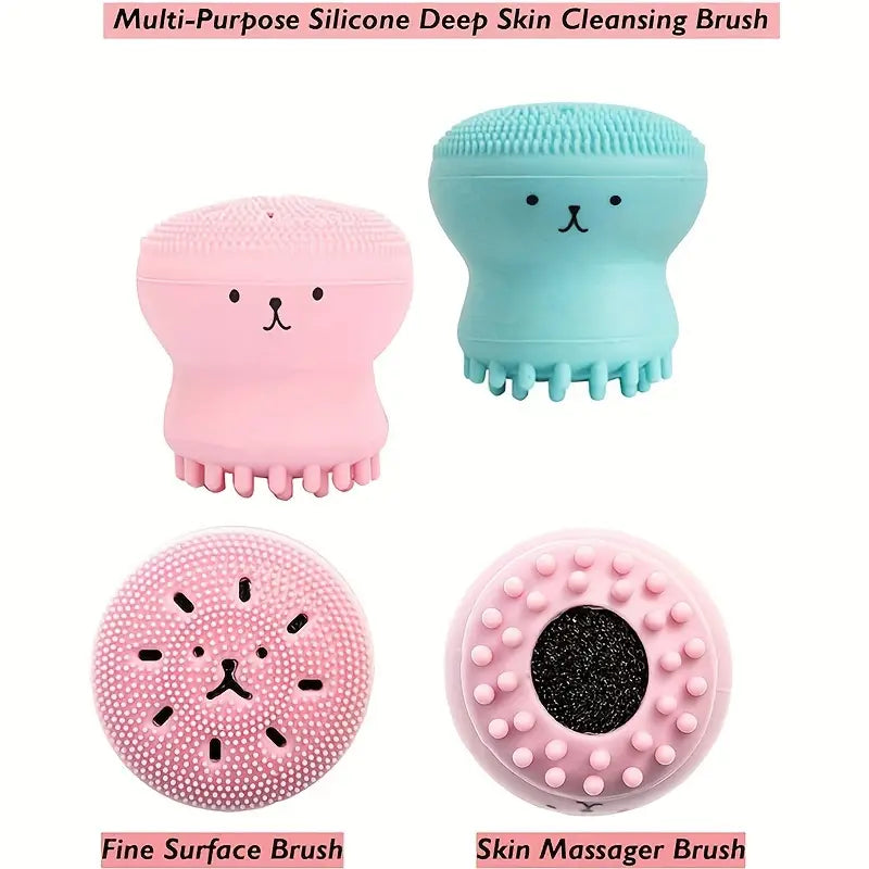 [LIGHTNING SALE] Jadeglow™ Adorable Octopus Facial Cleaning Brush