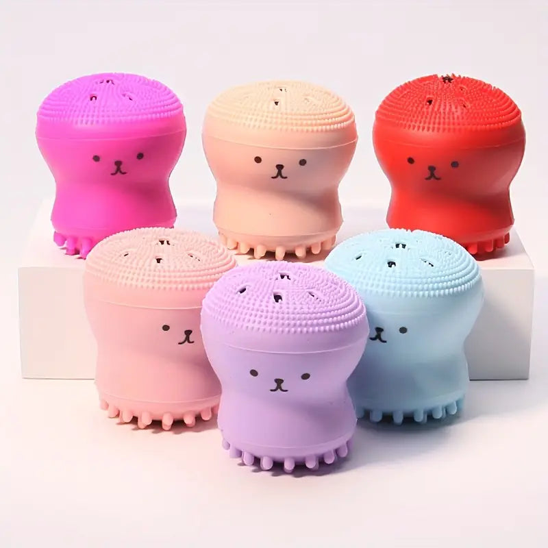 [LIGHTNING SALE] Jadeglow™ Adorable Octopus Facial Cleaning Brush