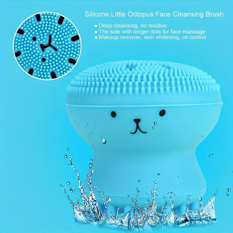 [LIGHTNING SALE] Jadeglow™ Adorable Octopus Facial Cleaning Brush