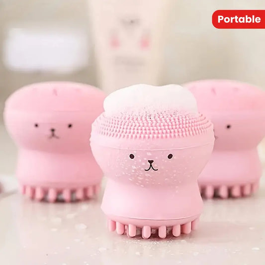 [LIGHTNING SALE] Jadeglow™ Adorable Octopus Facial Cleaning Brush