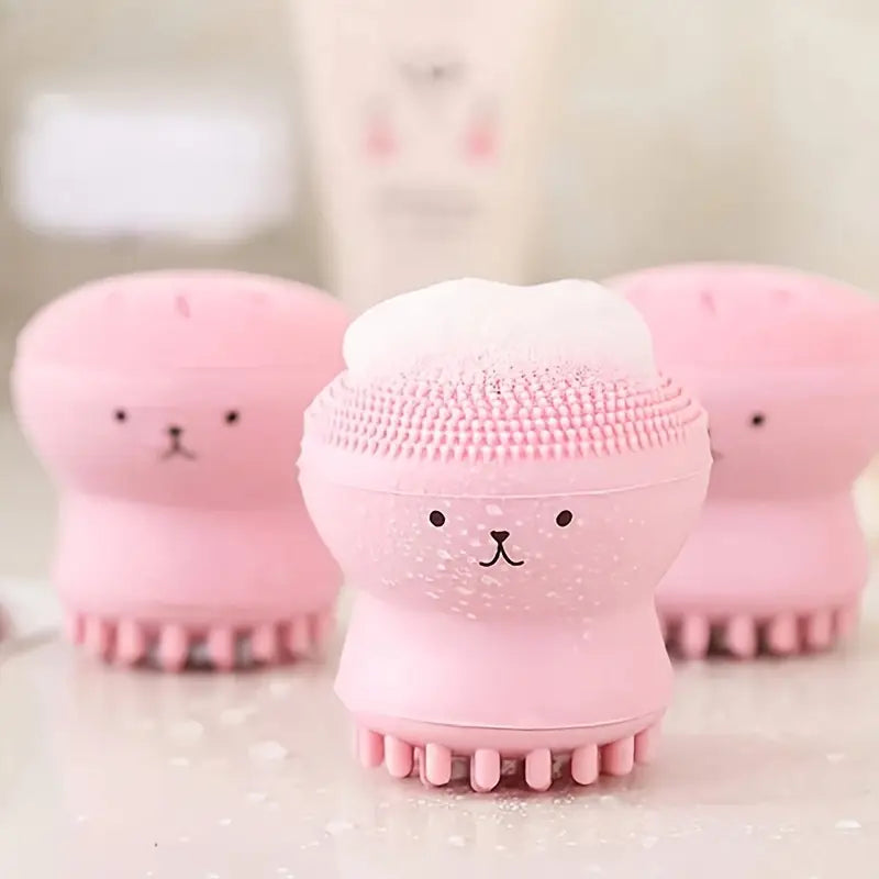 [LIGHTNING SALE] Jadeglow™ Adorable Octopus Facial Cleaning Brush