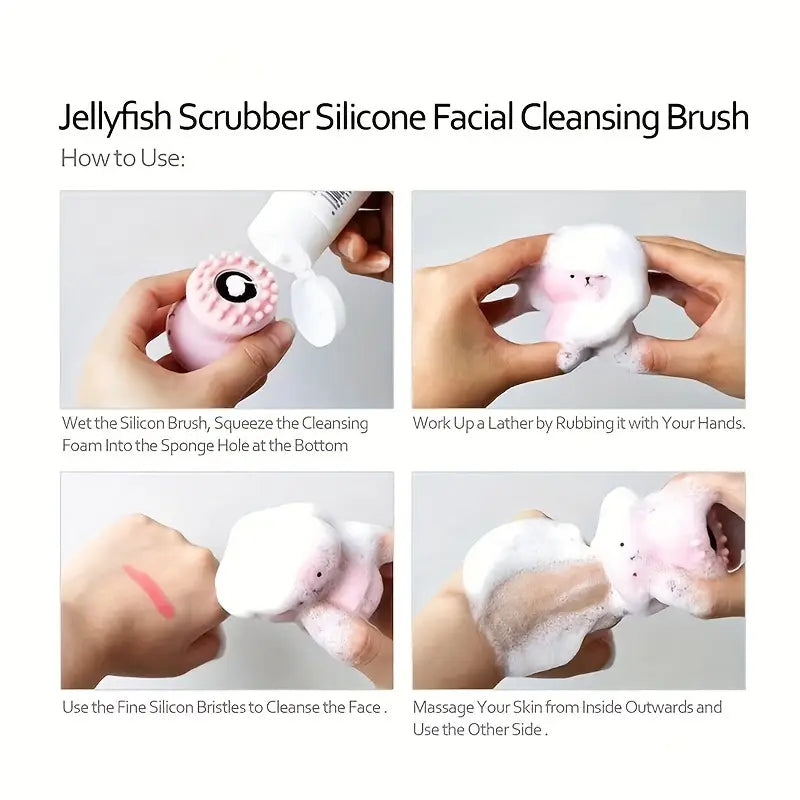 [LIGHTNING SALE] Jadeglow™ Adorable Octopus Facial Cleaning Brush