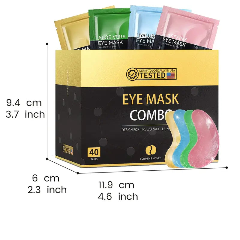 Jadeglow™ Crystal Eye Masks, 40-pack